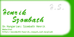 henrik szombath business card